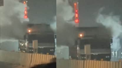 CNG cylinders loaded in truck leaked driver jumped and ran away