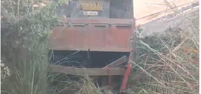 Driver Dozes Off Truck Breaks Railing and Falls 20 Ft Below Narrow Escape