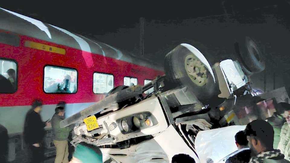 dumper fell from bridge onto train In barabanki train passenger described horror of accident