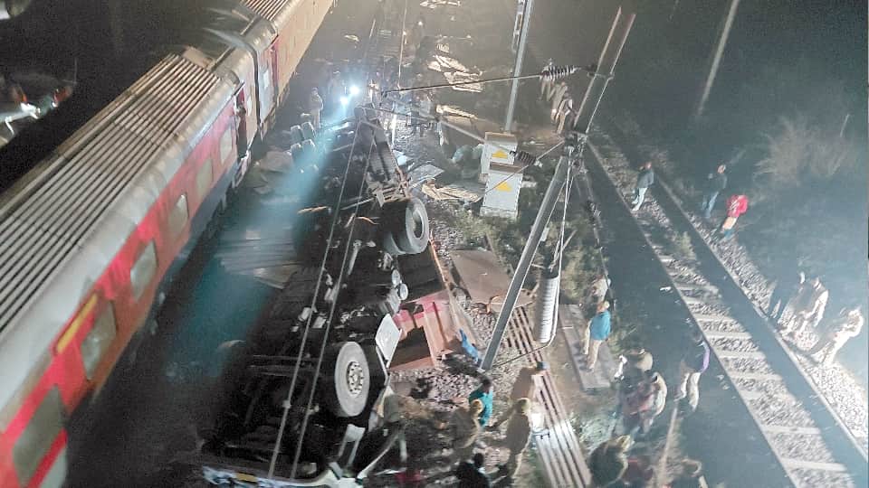 dumper fell from bridge onto train In barabanki train passenger described horror of accident
