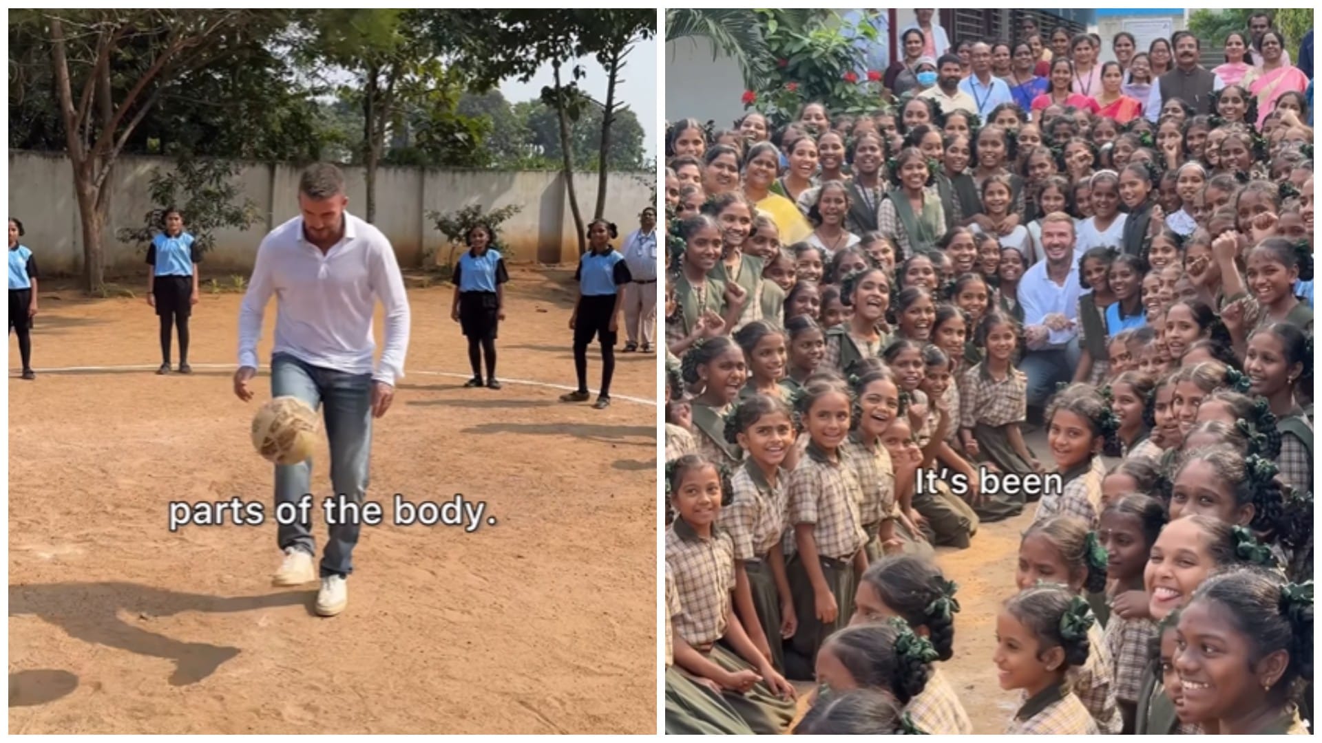 David Beckham Goes Viral in Mumbai: Tricks Young Goalie, Scores and Apologises With Folded Hands