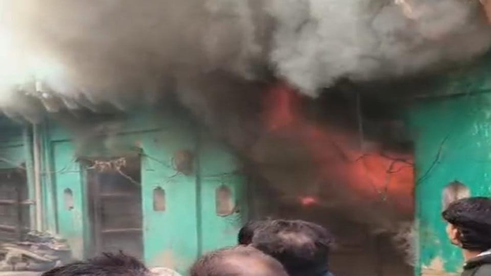 Massive Fire in Electric Shop Due to Short-Circuit, Goods Worth Lakhs Destroyed in Mathura