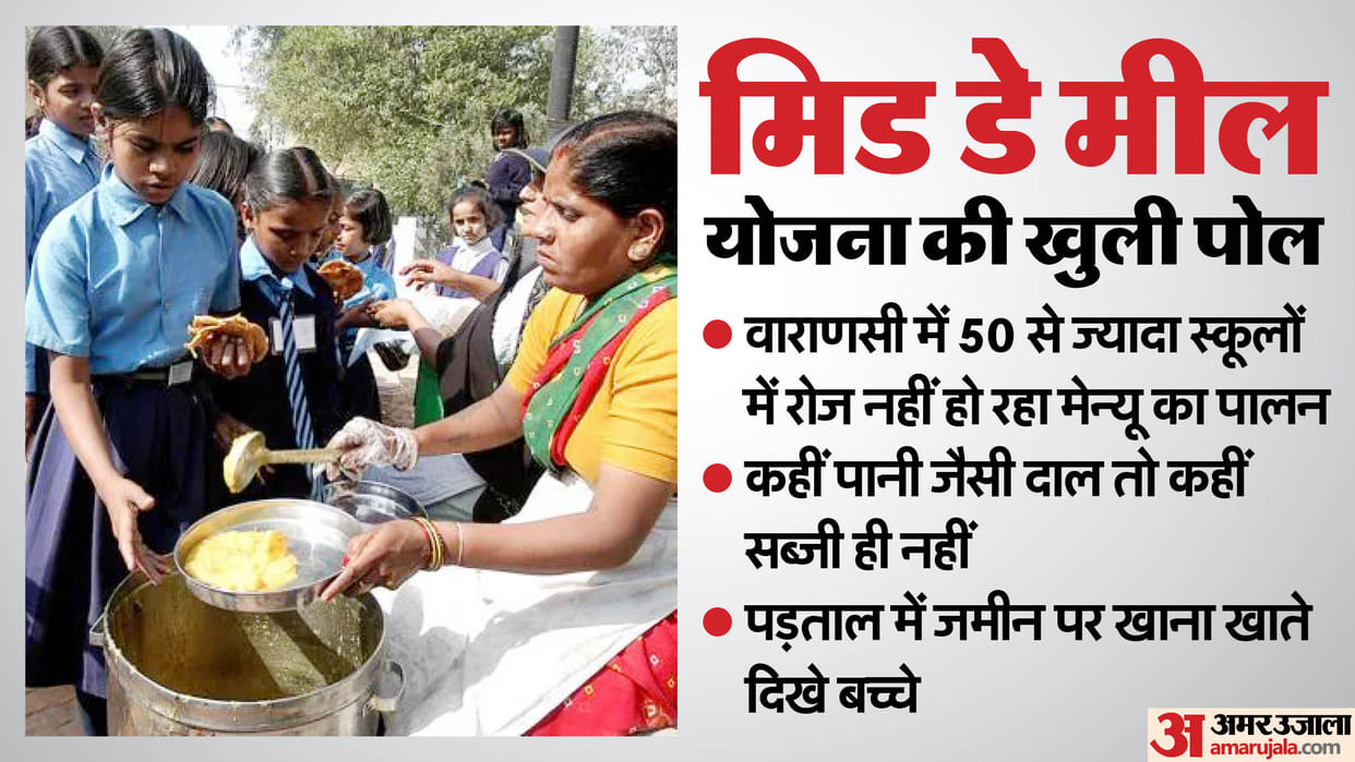 mid-day meal daily menu not followed in government schools in Varanasi