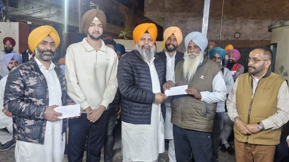 MLA Manvinder Singh Giaspura gave grant of Rs 3.30 crore to 109 villages for development works