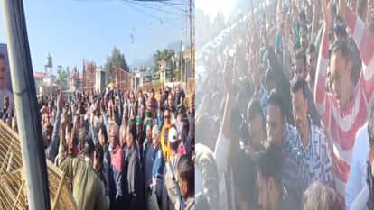 Pensioners staged a protest rally and then blocked roads in Zorawar stadium, with paramulti task workers also
