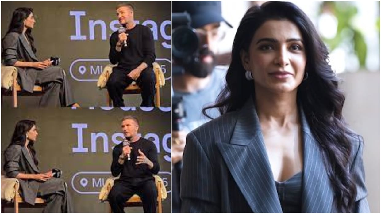 Samantha Ruth Prabhu With Legendary Footballer David Beckham At An Event Video Viral