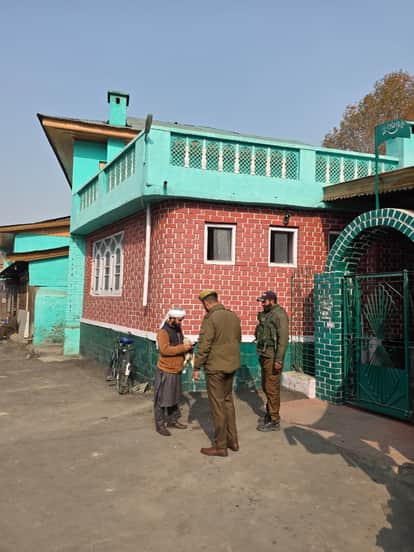 Police searched madrasas and mosques in Srinagar.