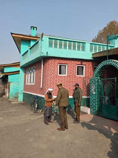 Police searched madrasas and mosques in Srinagar.