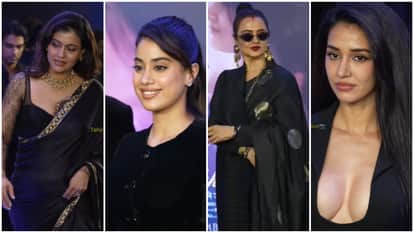 Celebs attending event of gustaakh ishq including kajol rekha janhvi kapoor disha patani