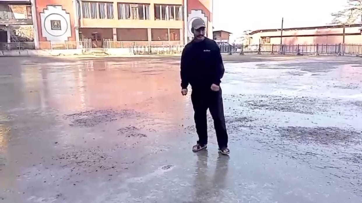 The wait is over for skating enthusiasts, the ice on the rink is frozen; trials may begin soon.
