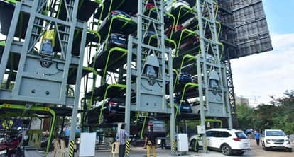 Multilevel Smart Car Parking Facility at KBR Park Hyderabad To Solve Parking Issues