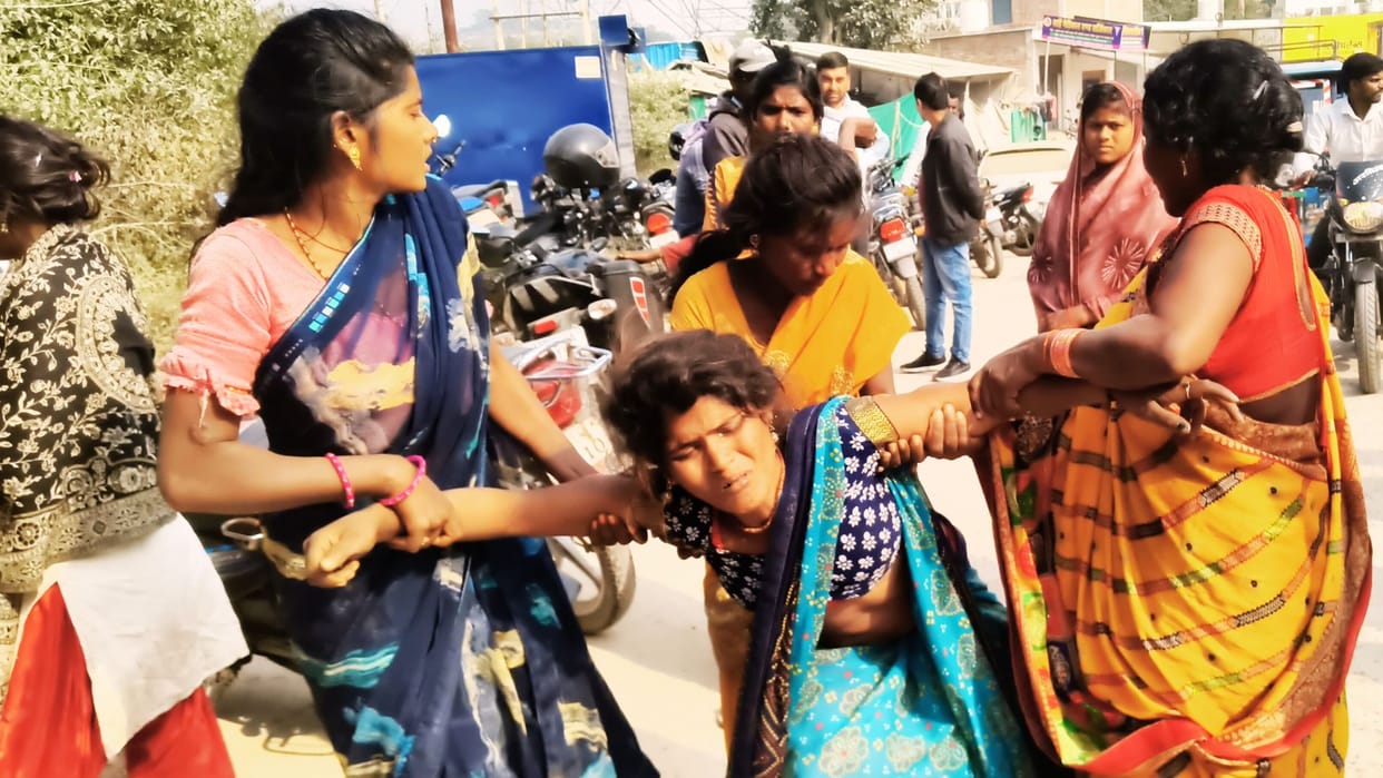 Two people including youth died three injured in road accident three people riding on single bike proved fatal