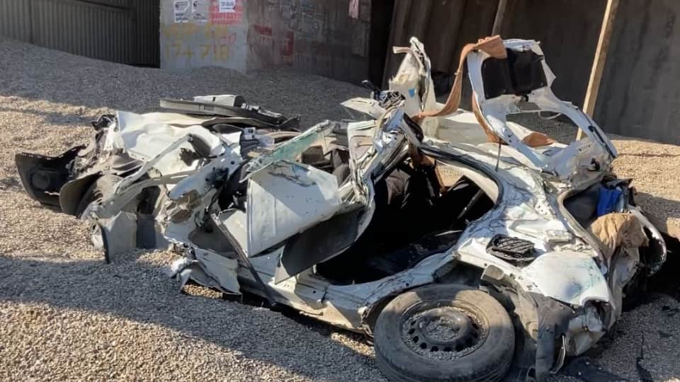 Gravel-laden dumper overturned on car in Saharanpur 7 people kill including mother son daughter and son-in-law