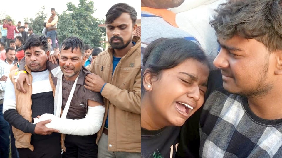 Accident on Ganga Expressway in Sambhal Save my children, sir Injured Rohit kept screaming in hospital