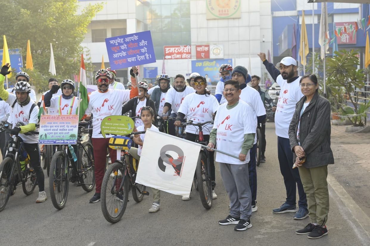 Bhopal News: Cyclothon in Bhopal, awareness about diabetes, CMHO said – every pedal is a step towards preventi