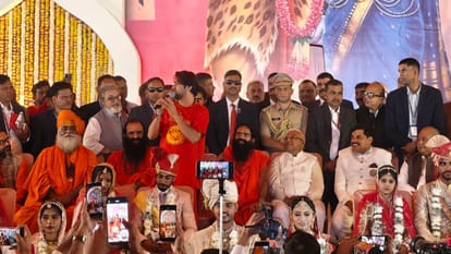 MP CM Mohan Yadav Son Abhimanyu Baraat Joins Samuhik Vivah 22 Couples to Tie Knot in Ujjain