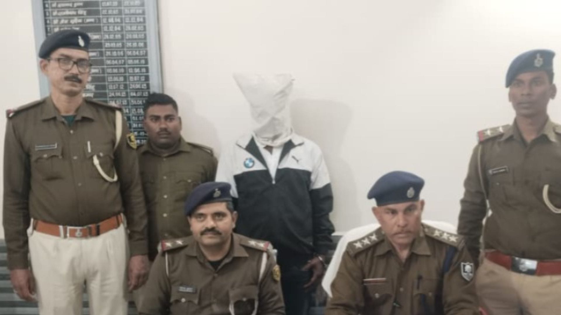 पुलिस की गिरफ्त में आरोपी