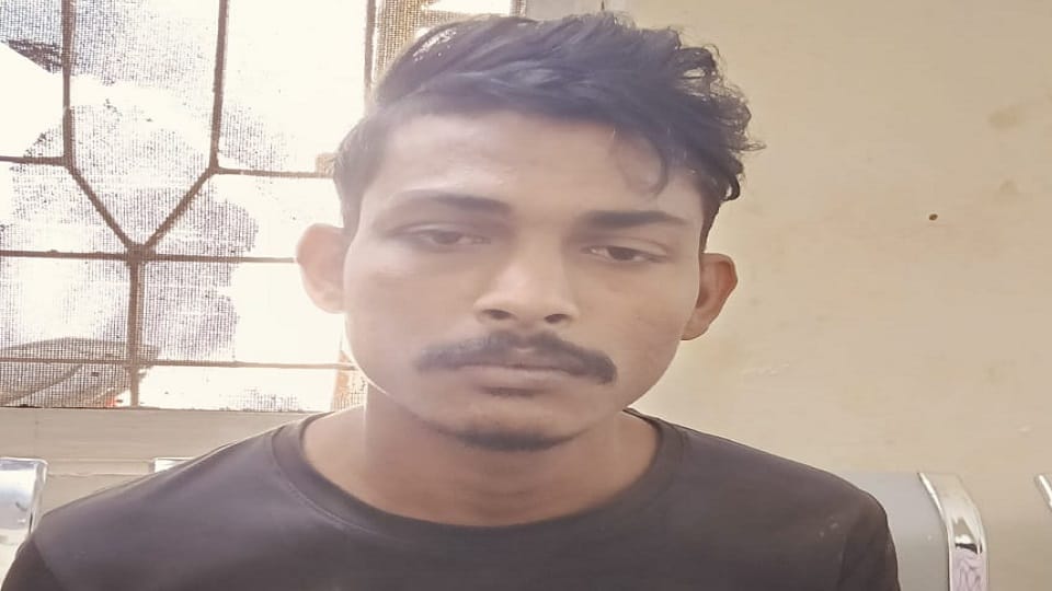 पुलिस की गिरफ्त में आरोपी