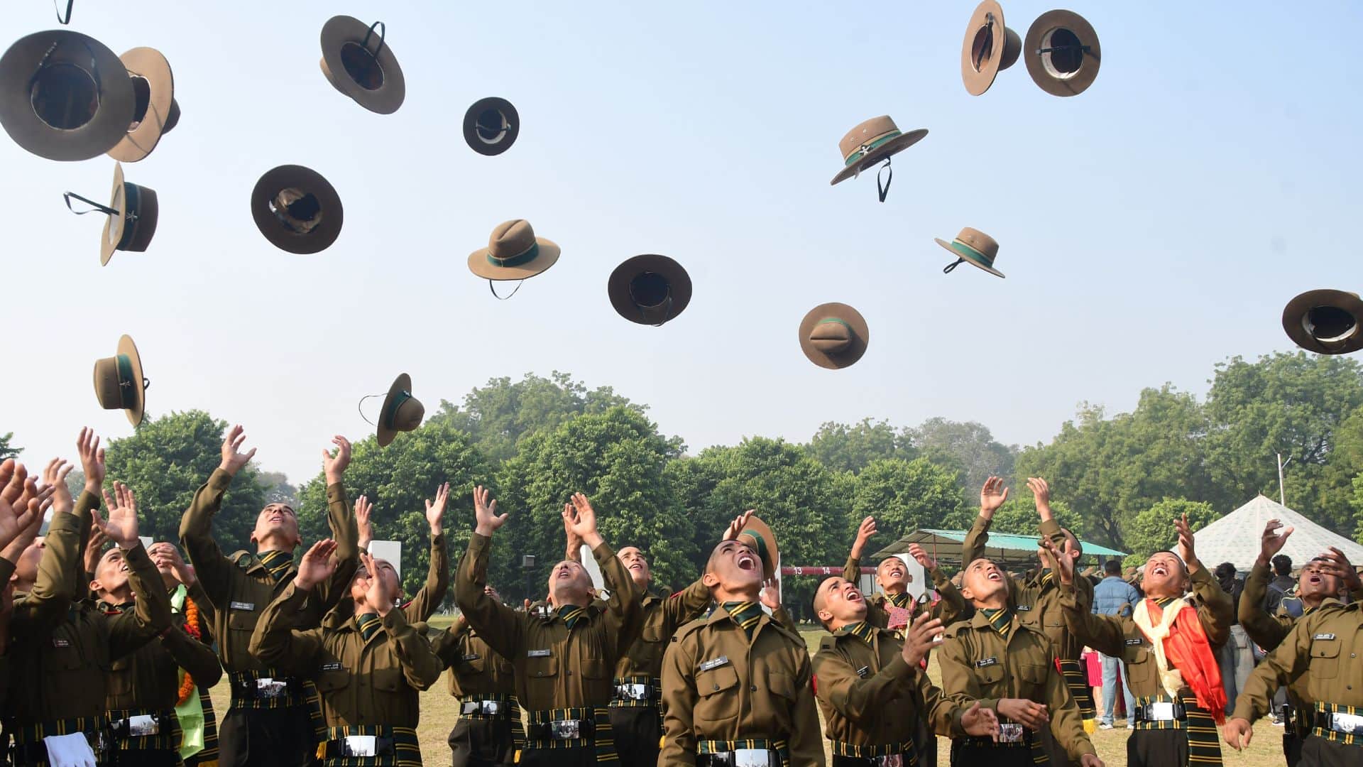 After 21 weeks of rigorous training 353 Agniveers took oath of Gita and were honored see photos in varanasi
