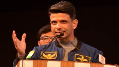 Group Captain Shubhanshu Shukla at the annual function of St. Fidelis School, Aligarh
