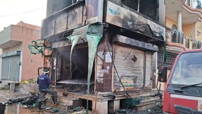 Fire in Kirana shop at Ambala