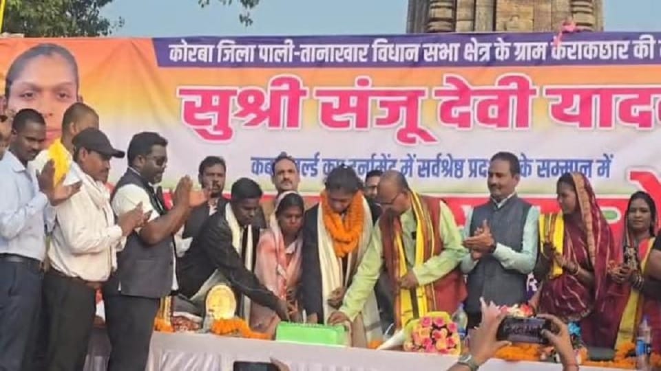 अंतरराष्ट्रीय कबड्डी खिलाड़ी संजू का स्वागत