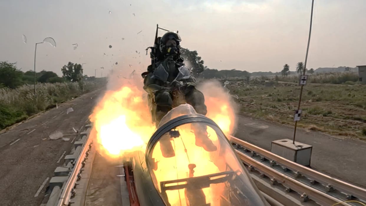 DRDO carried out a successful high-speed rocket-sled test of fighter aircraft escape system