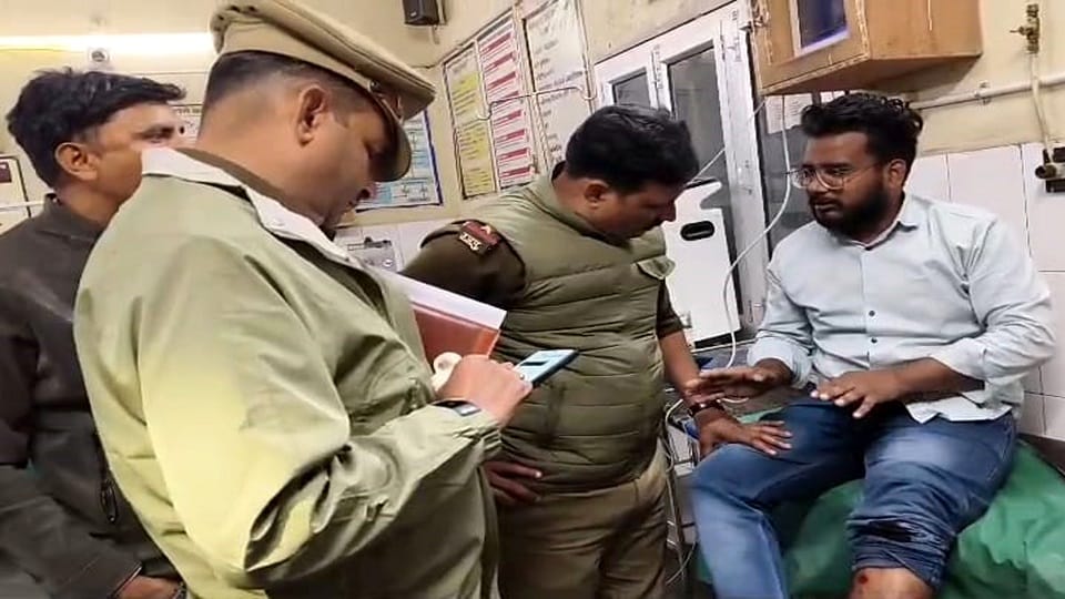 A young man shot at shop