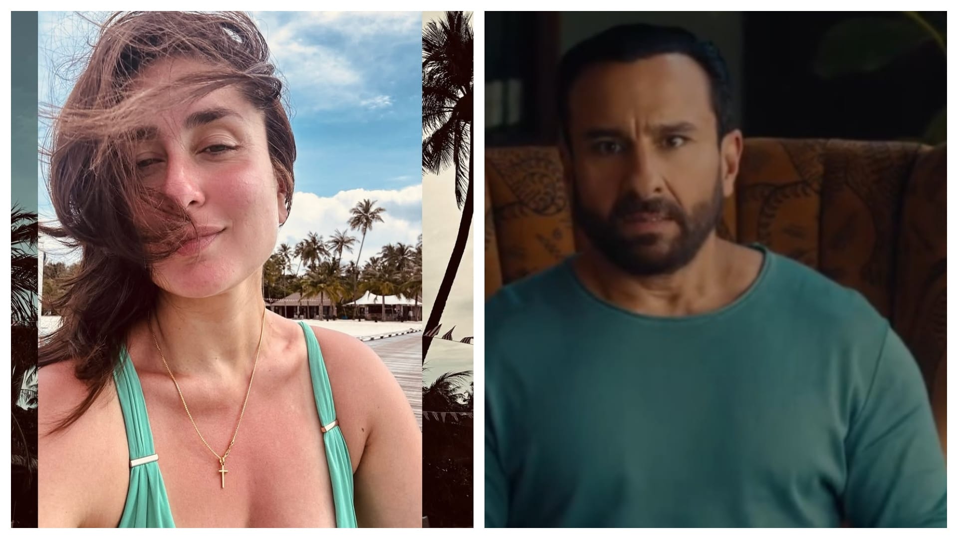 Kareena Kapoor clicks hot husband Saif Ali Khan walking out of the sea in his swimwear