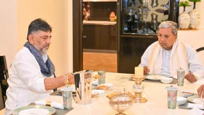 karnataka cm siddaramaiah deputy cm dk shivakumar another meet on breakfast