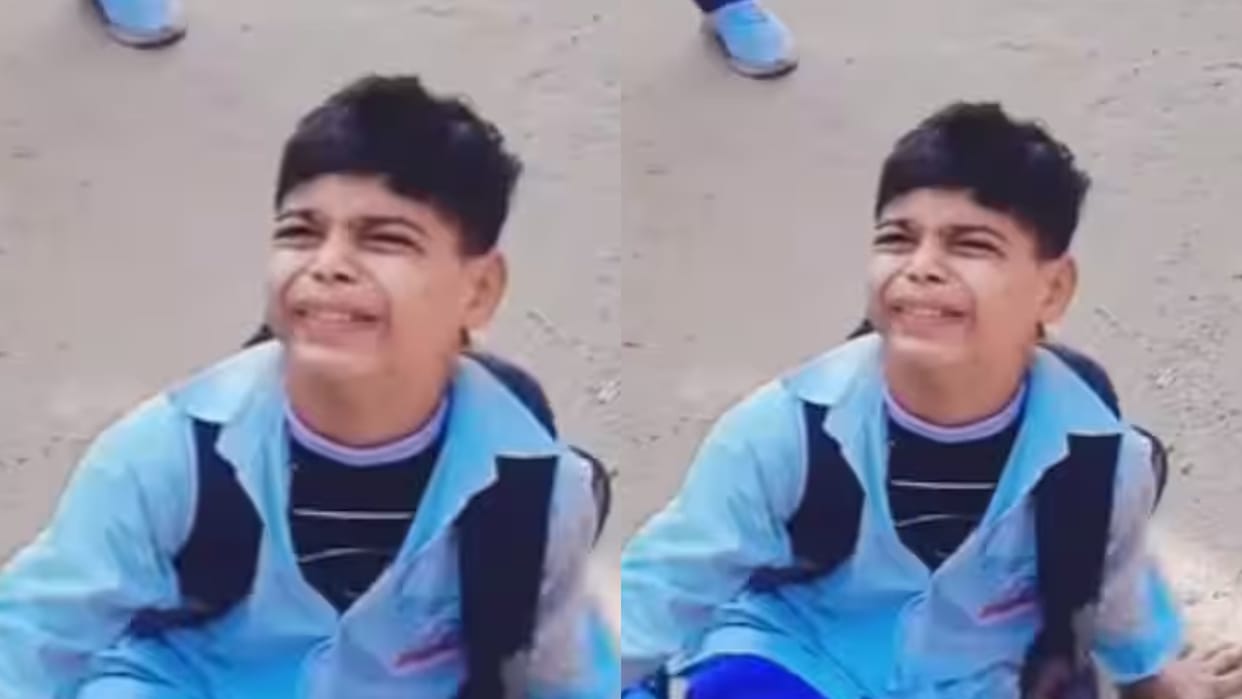 School boy caught bunking class as soon as the police said go to jail he started crying and shouting