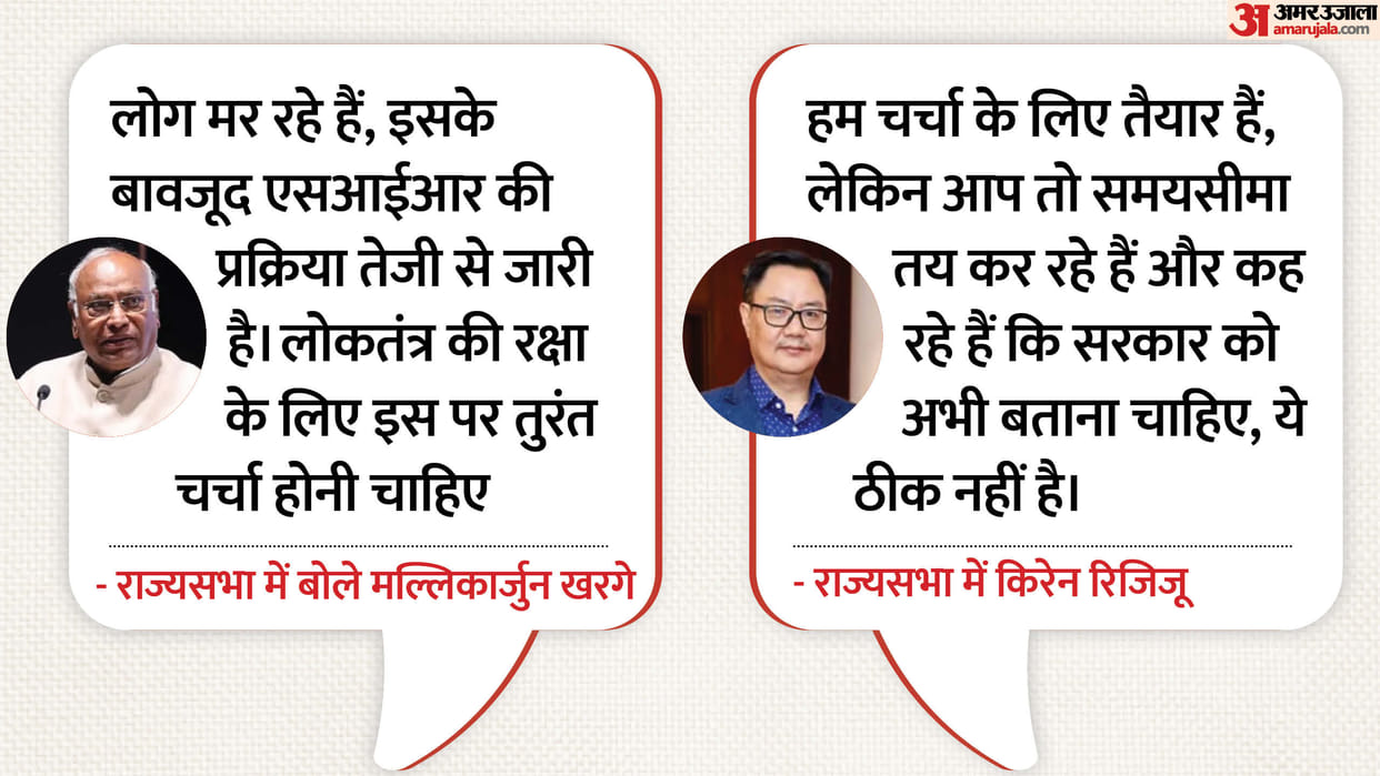 Government ready to discuss sir in Rajya sabha but Opposition can not set timeline says kiren rijiju