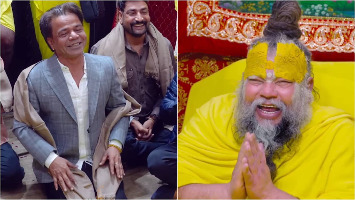 Rajpal Yadav Visits Sant Premanand Maharaj Vrindavan Video Goes Viral