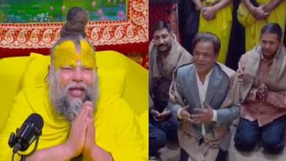 Bollywood actor Rajpal Yadav met Sant Premananda in Vrindavan