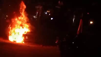 Young man caught fire during stunt friends saved his life by removing his clothes video went viral