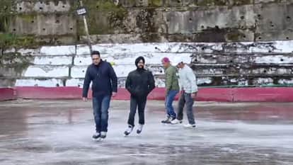 Shimla: The wait is over, ice freezes in South East Asia's largest natural ice skating rink, watch the video