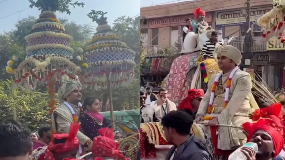 vrindavan famous storyteller Indresh Upadhyay wedding, he left with wedding procession