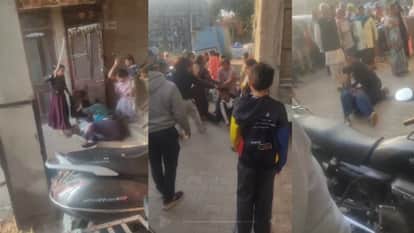 Clash between womens beaten with sticks kicked and punched in Chandigarh crime news see video