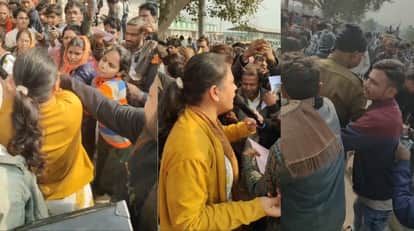 MP fertilizer crisis Chhatarpur News Naib Tehsildar slaps student video Goes to viral