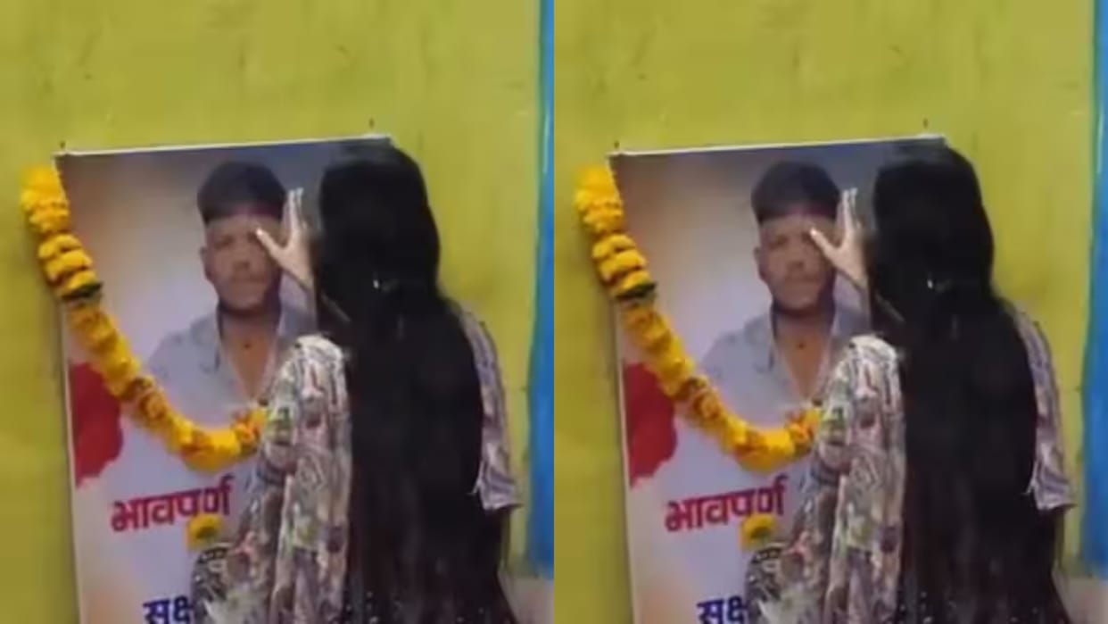 Aanchal immersed in the memories of Saksham offered flowers while looking at the picture Video Viral