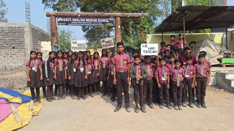 Charama secondary English medium school has been struggling with a teacher shortage for seven months with stud