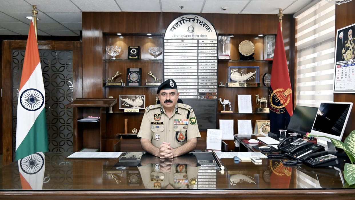 new BSF IG Bhupendra Singh takes over command of South Bengal Frontier