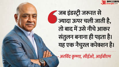 ibm ceo arvind krishna on ai layoffs hiring correction pandemic years