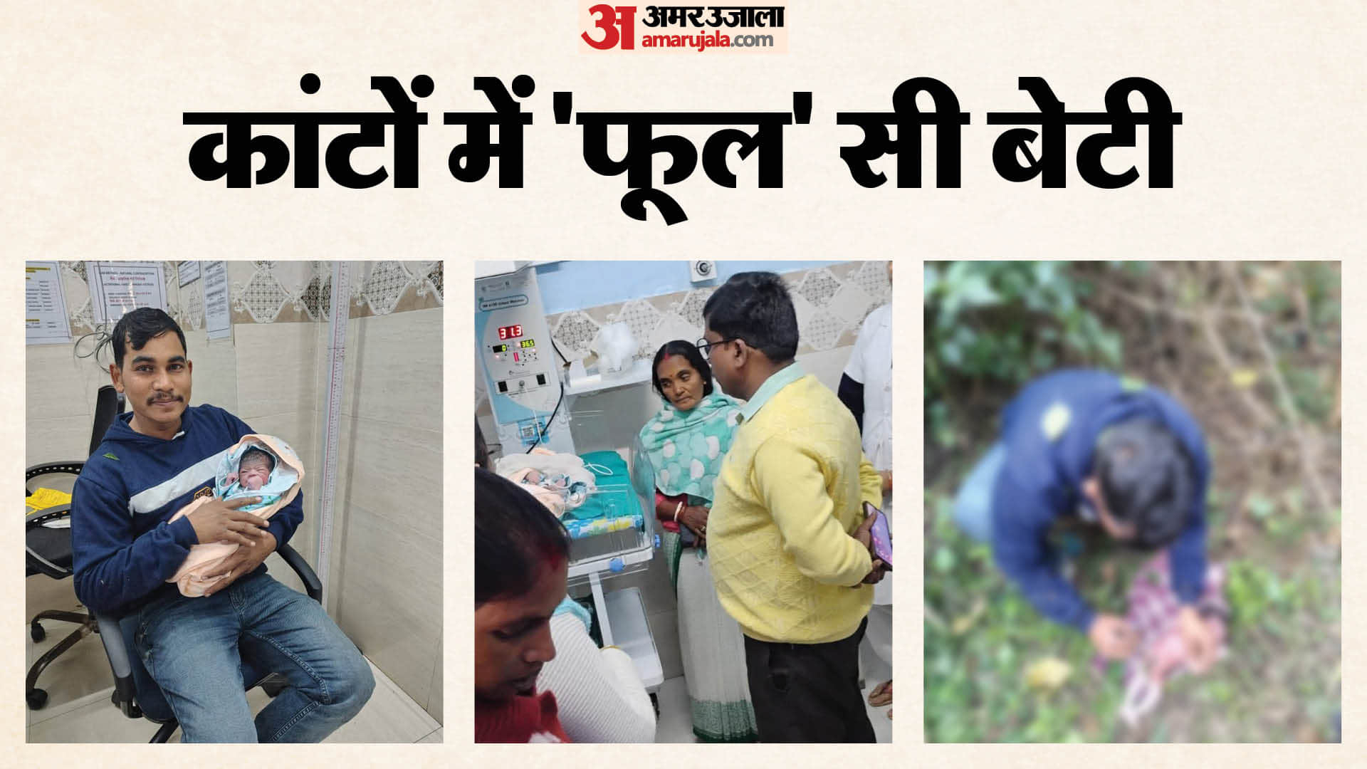 झाड़ियों से मिली नवजात