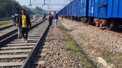 Jalaun Elderly man dies after being hit by goods train ambulance carrying pregnant woman stuck in traffic jam