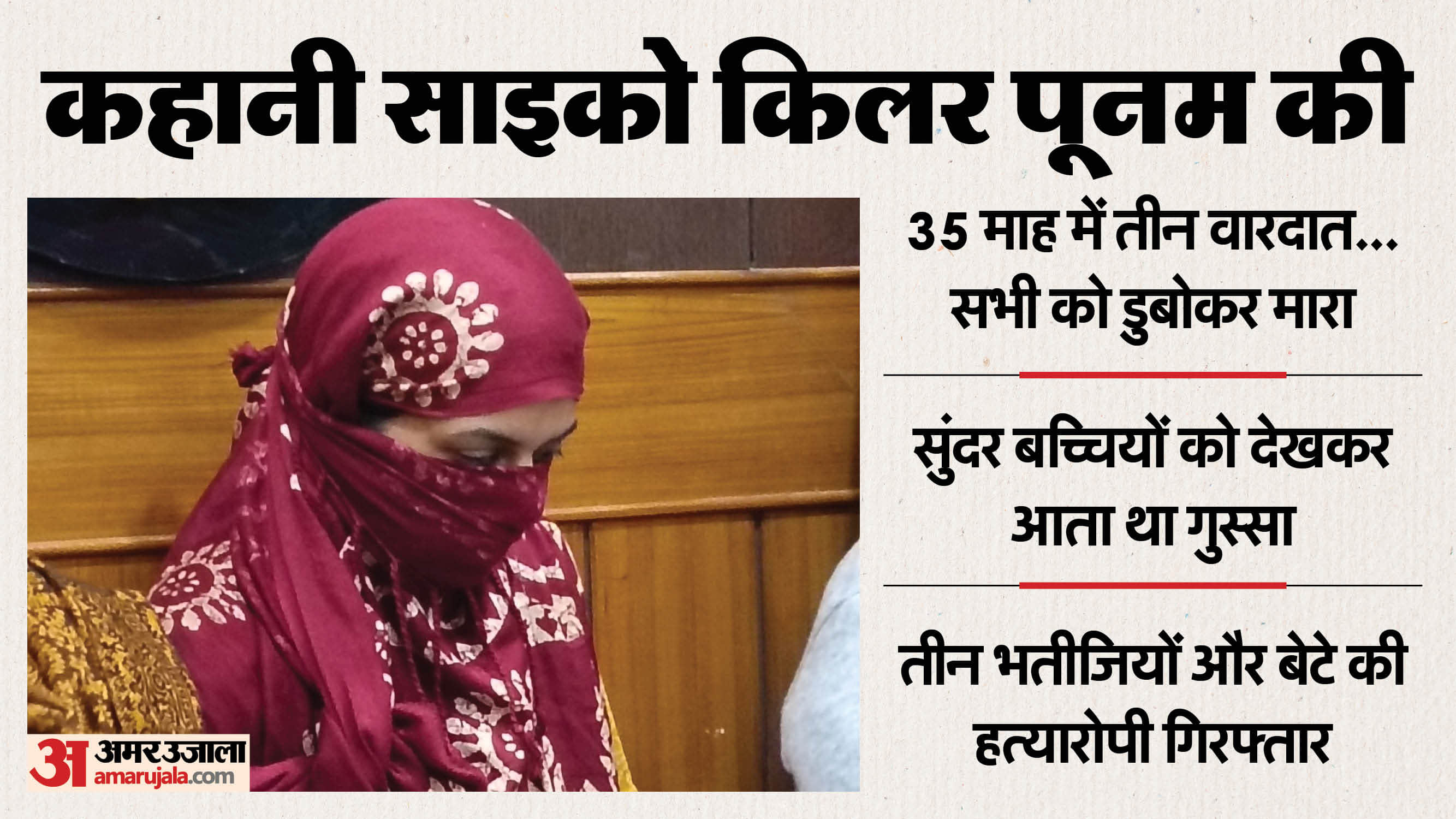 Lady Psycho Killer Poonam Story Killed three nieces and son also murder Police arrested accused