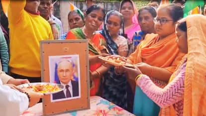 India-Russia friendship march held in Kashi aarti performed for Putin photo world peace prayed