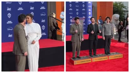 Priyanka Chopra kisses Nick as Jonas Brothers gets honoured at TCL Theatre with handprint ceremony