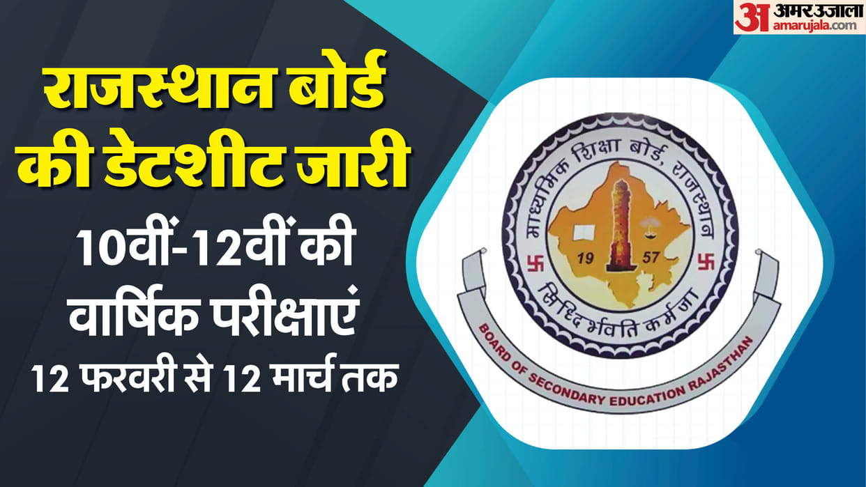 Rajasthan Board 2026 Exam Dates Announced: Class 9-11 from March 10, Class 10-12 from February 12