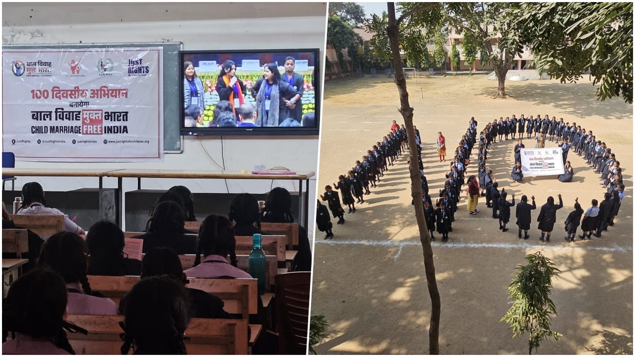 Oath for child marriage free India in Sada Girls School